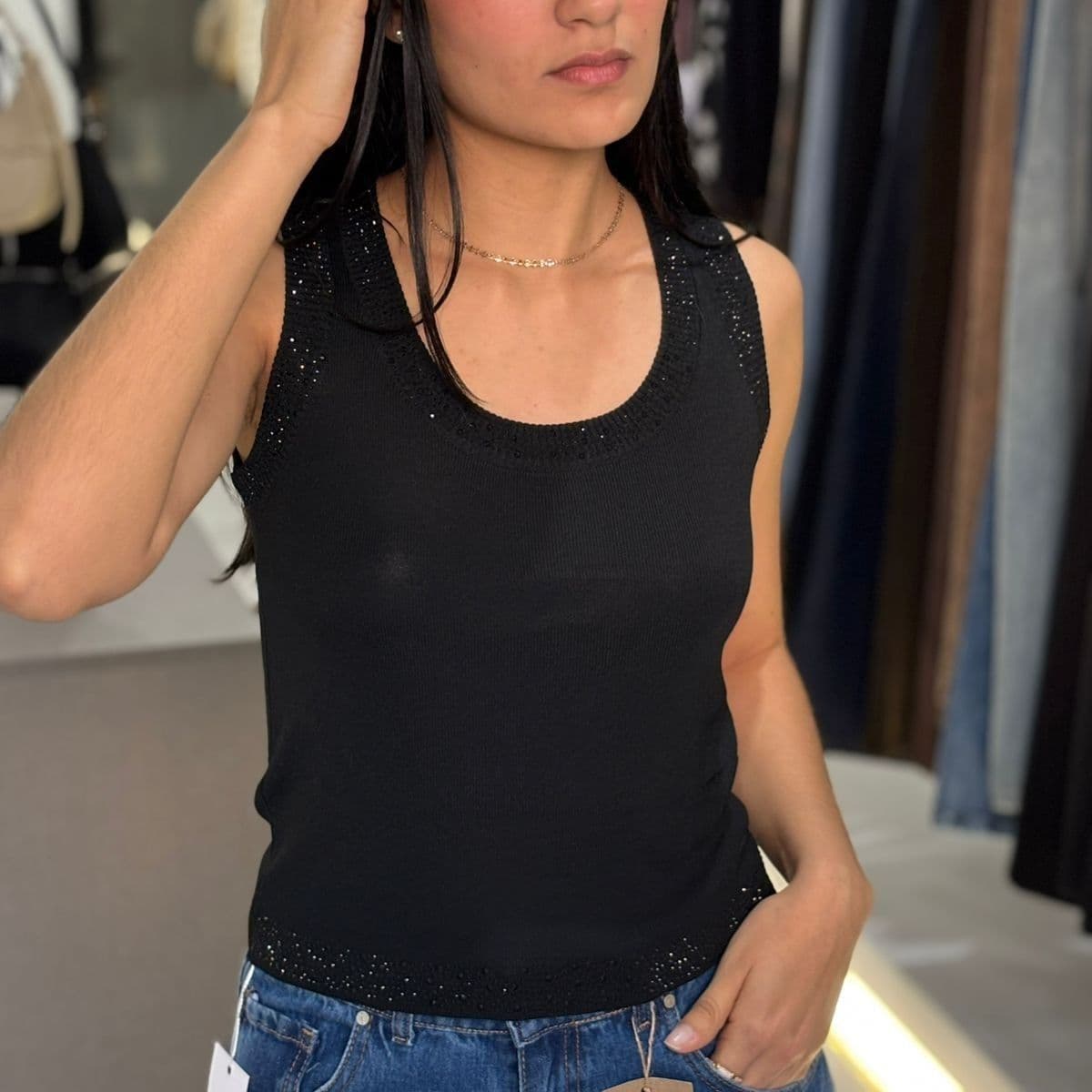 Musculosa hilo Strass